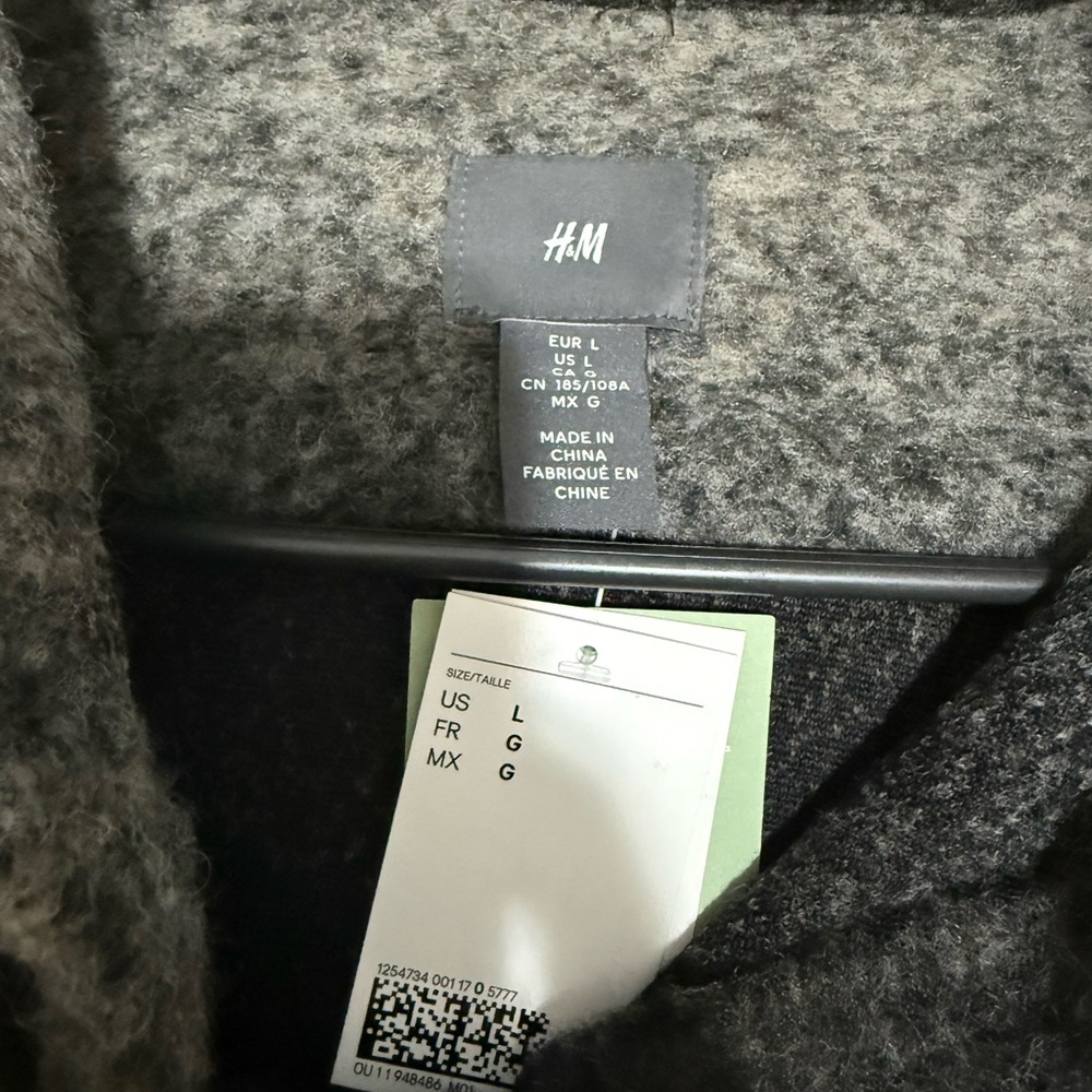 H&M Brown Patterned Felted Overshirt - Picture 3 of 3